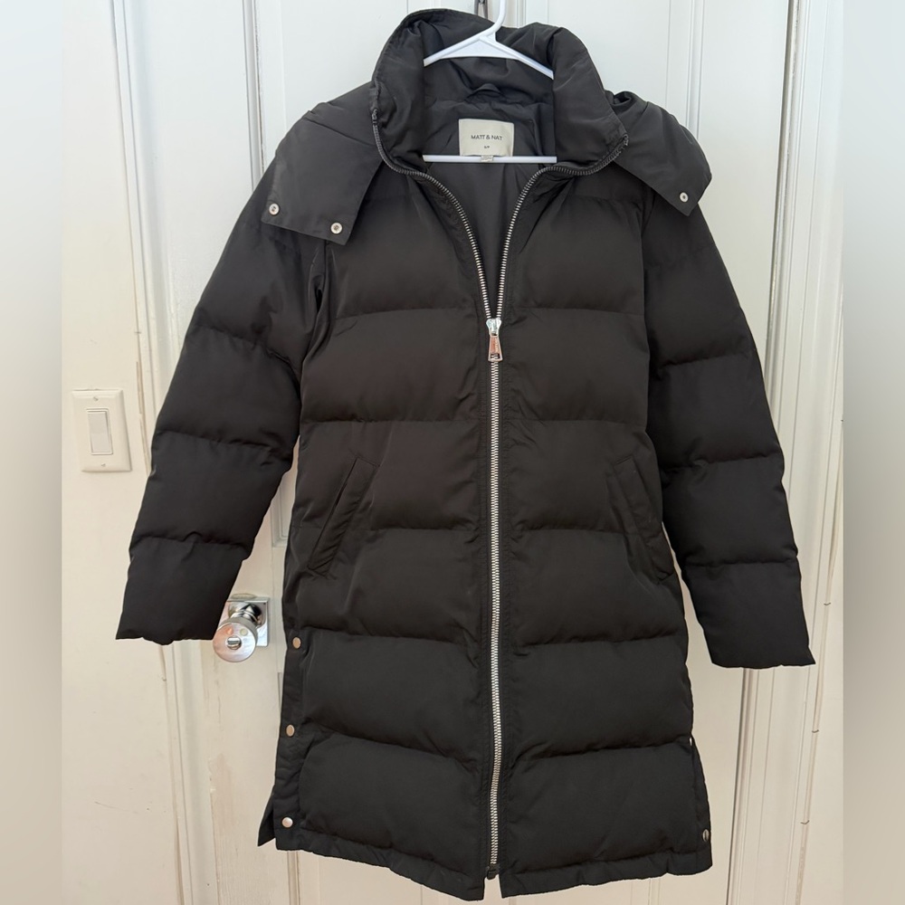 Matt & Nat Black Down Free Puffer Jacket, Black Size S / P